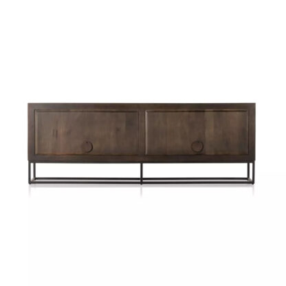 Kelby Closed Media Console- Vintage Brown - Image 3