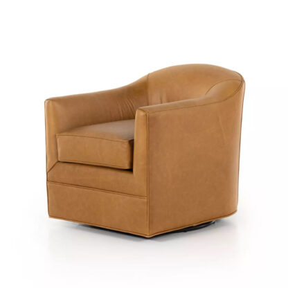 Quinton Swivel Chair- Osorno Camel