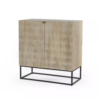 Kelby Bar Cabinet- Gunmetal