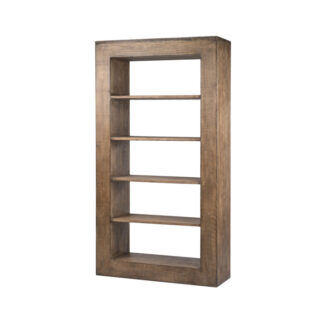 Amaya Bookcase- Medium Brown