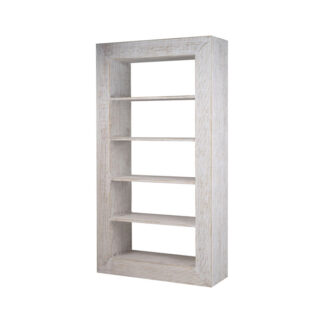 Amaya Bookcase- Whitewash Finish