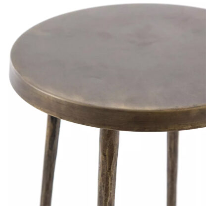 Westwood Bar Stool- Hammered Aged Brass - Image 2