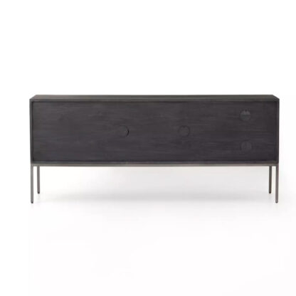 Trey Media Console- Black Wash Poplar - Image 3