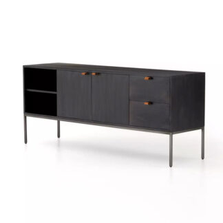 Trey Media Console- Black Wash Poplar