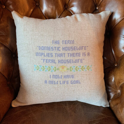 Feral Housewife Throw Pillow