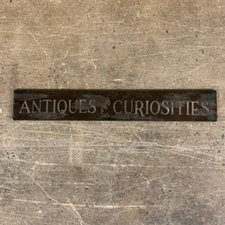 Antiques and Curiosities Wood Sign