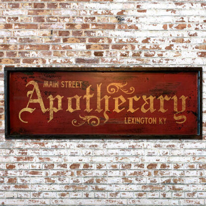 Main Street Apothecary Wood Sign