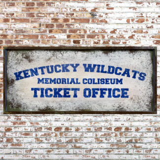 Memorial Coliseum Ticket Office Wood Sign