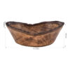Live Edge Carved Wood Bowl 2 - Image 3