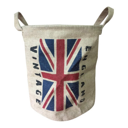 Burlap Basket- Union Jack