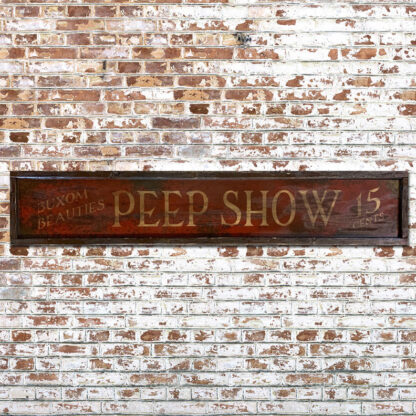 Peep Show Wood Sign