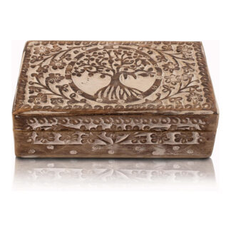 Hand Carved Wood Box 1