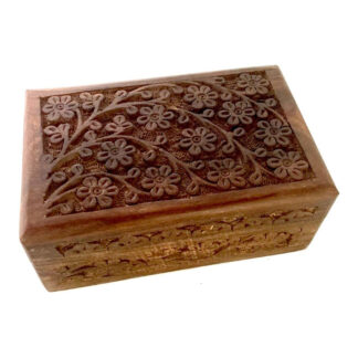 Hand Carved Wood Box 3