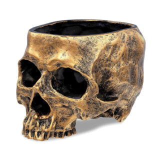 Gold Skull Planter (Resin)