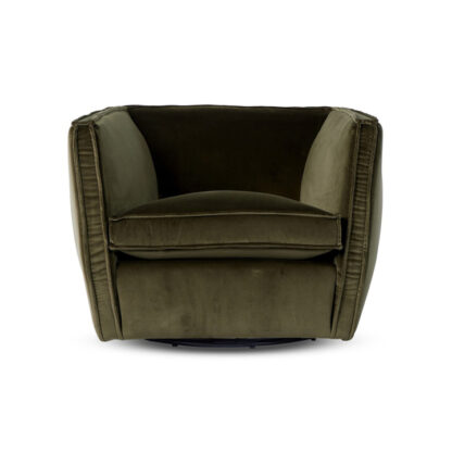 Rashi Swivel Chair- Surrey Olive - Image 4