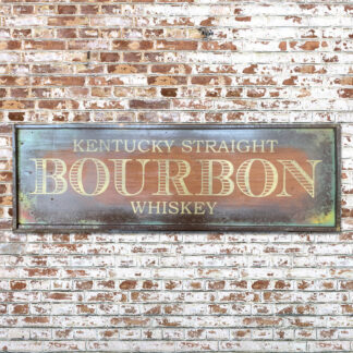 KY Straight Bourbon Whiskey Wood Sign