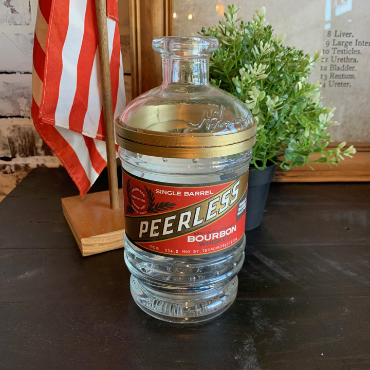 Recycled Bottle Jar- Peerless Single Barrel Bourbon