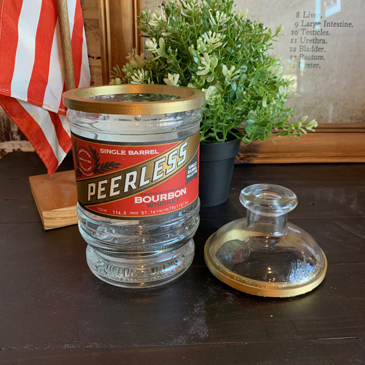 Recycled Bottle Jar- Peerless Single Barrel Bourbon - Image 2