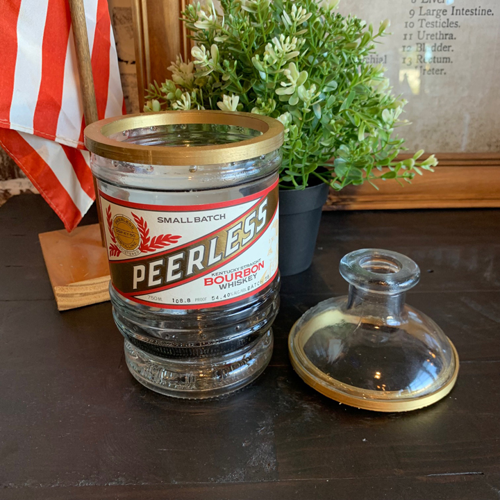 Recycled Bottle Jar- Peerless Small Batch Bourbon - Image 2