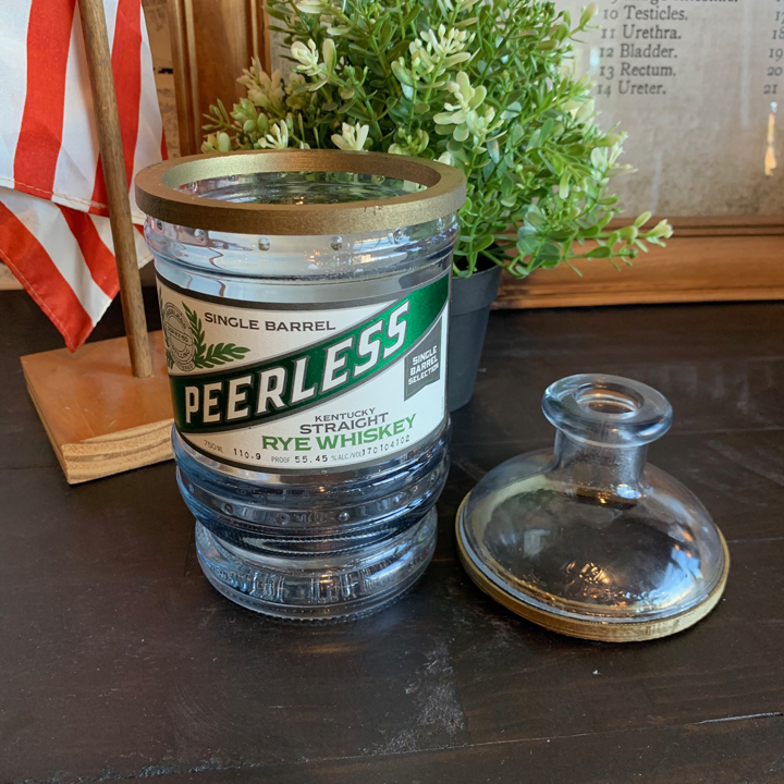 Recycled Bottle Jar- Peerless Single Barrel Straight Rye